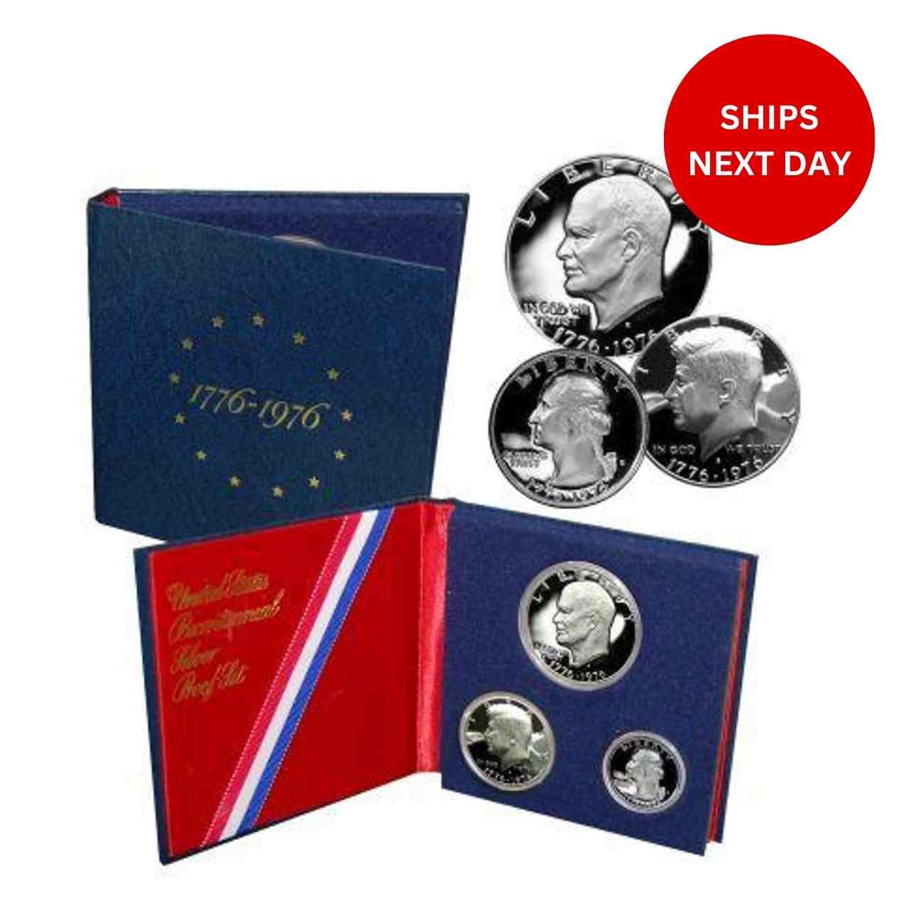 How much silver is in a 1976 bicentennial proof set?