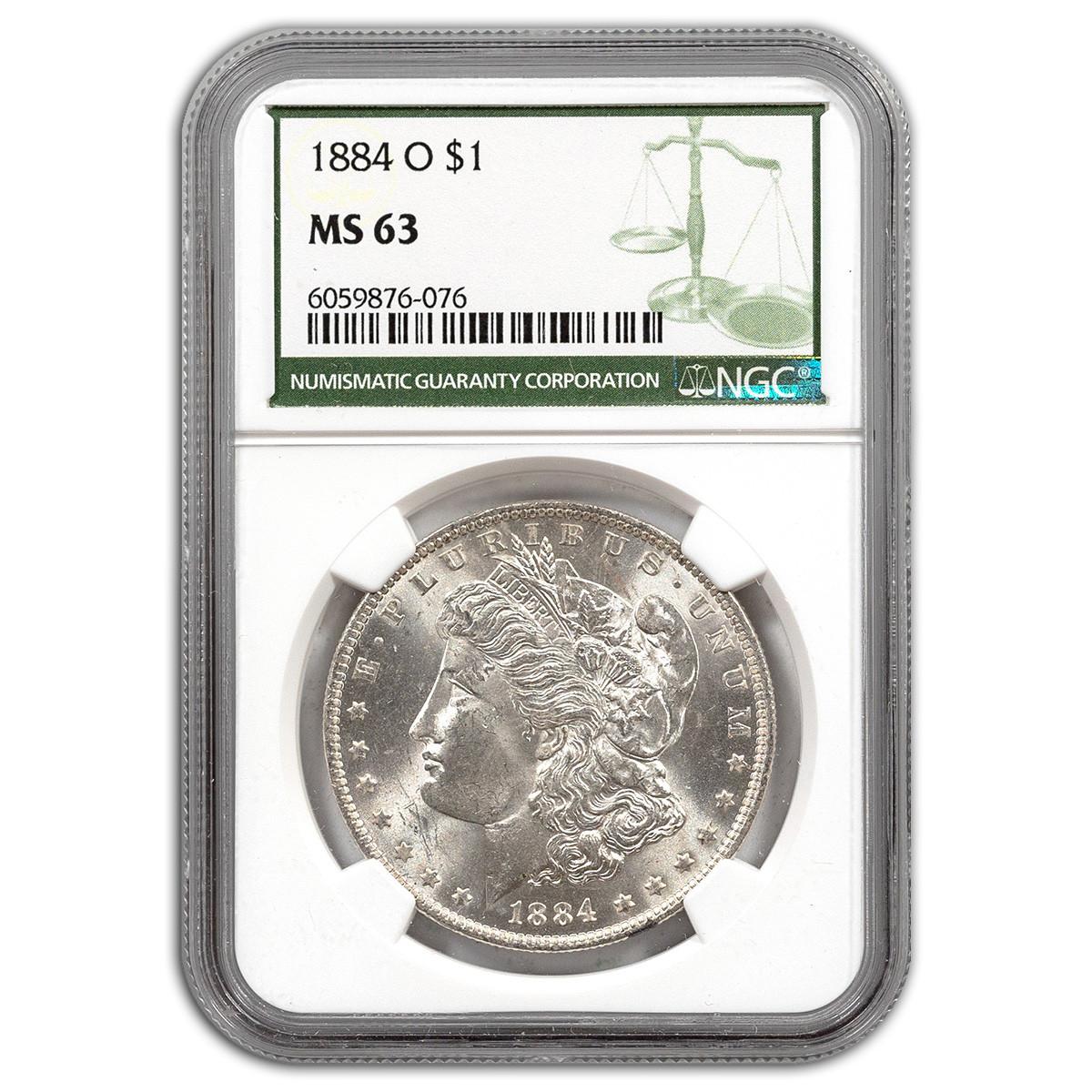 1884-O Morgan Dollar NGC MS63 - Green Label Questions & Answers