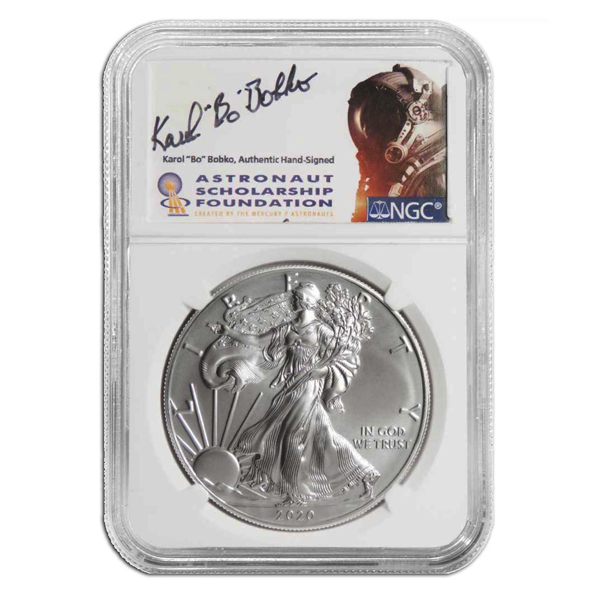 2020 Silver Eagle NGC MS70 Astronaut Bobko Signed Questions & Answers