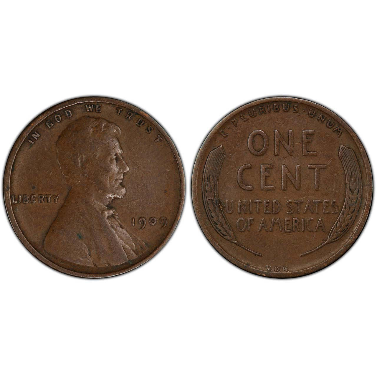 How is the 1909 VDB penny different from the 1909-S VDB penny?