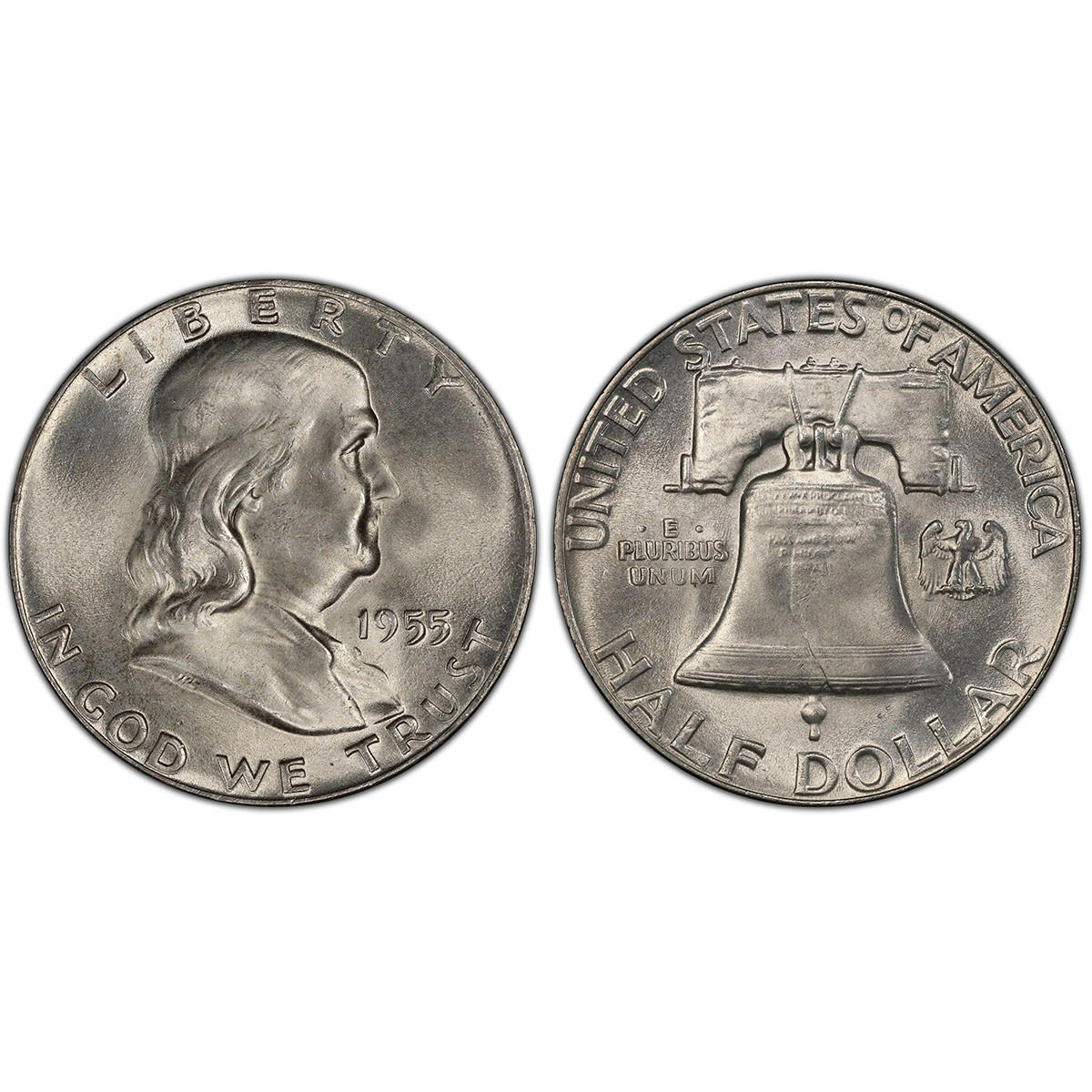 How much can an uncirculated 1955 Franklin Half Dollar be worth?