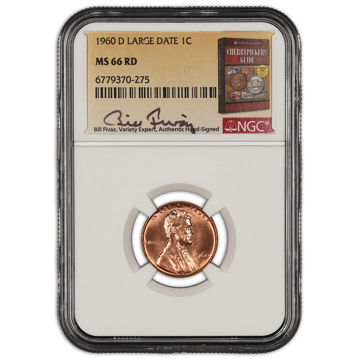 How many 1960-D Lincoln Cents with Bill Fivaz's signature are available?