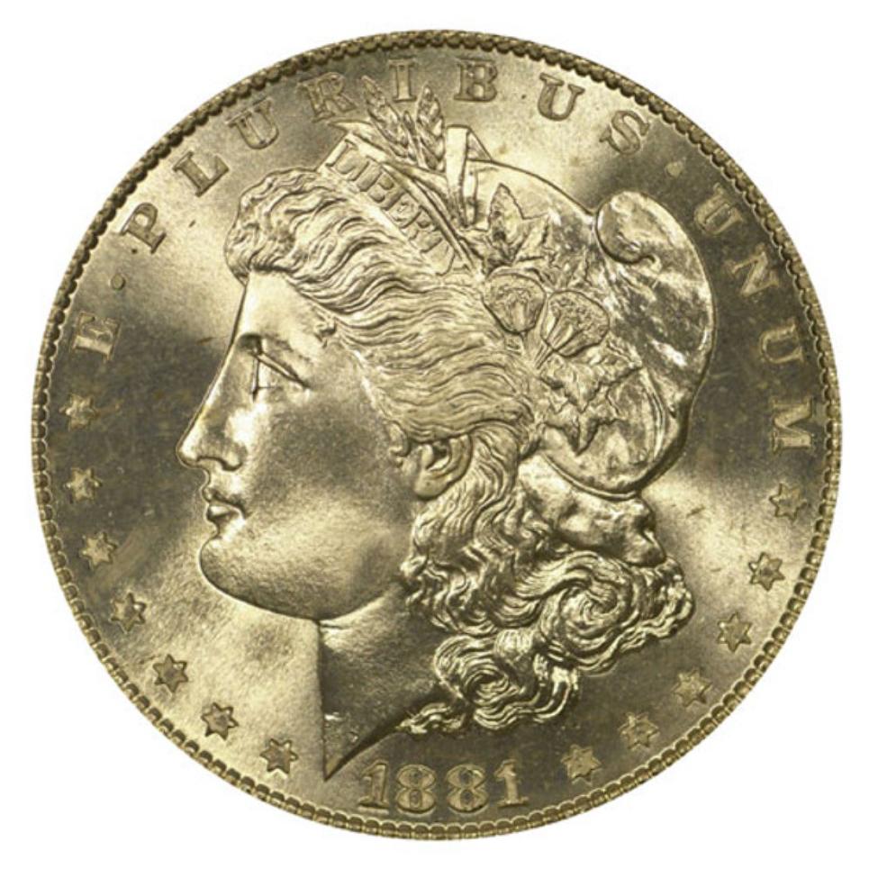 What makes the 1881-S Morgan BU Dollar unique?