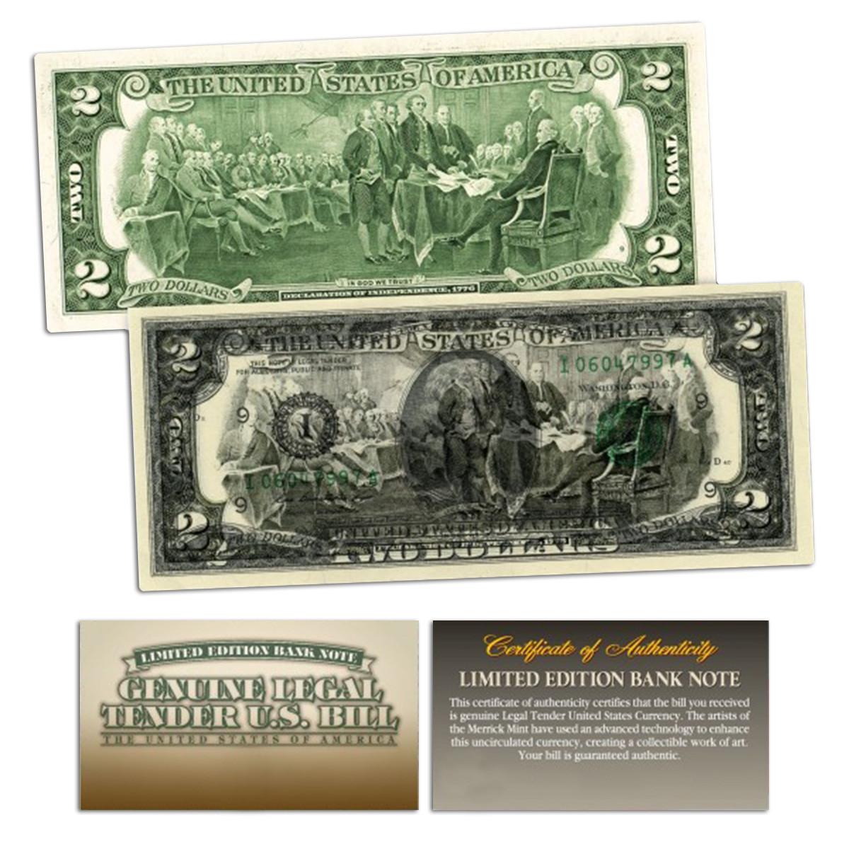 Overprint $2 U.S. Bill Genuine Legal Tender Currency - Printing Error Bills Questions & Answers