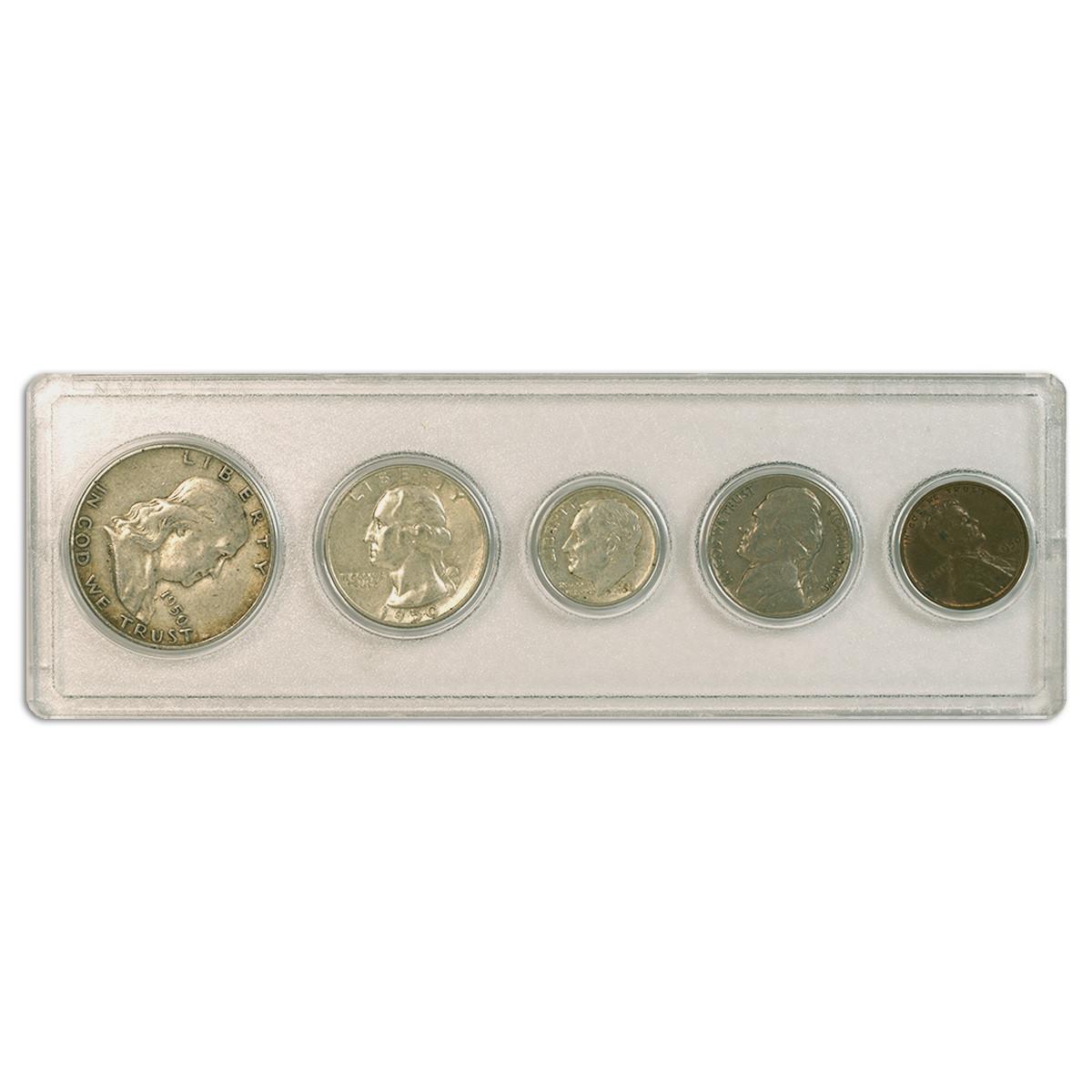 Are the coins in the set made of silver?