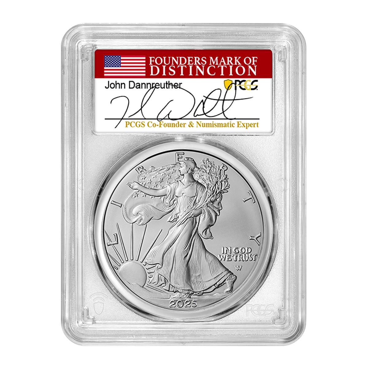 2025 Silver Eagle PCGS MS70 1 of 2025 - Co-founder Signed Questions & Answers