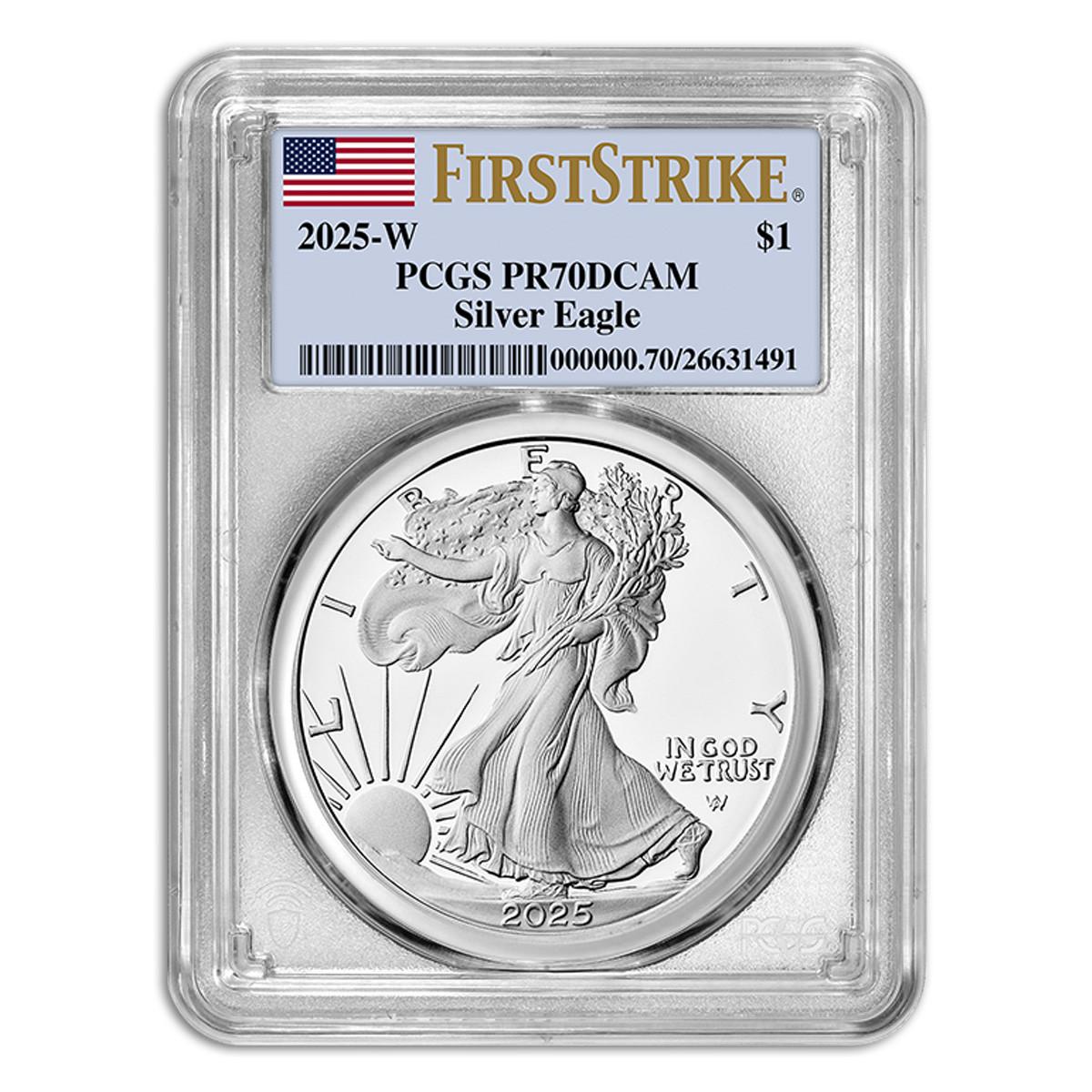 2025-W Proof Silver Eagle PCGS PR70 DCAM First Strike Flag Questions & Answers