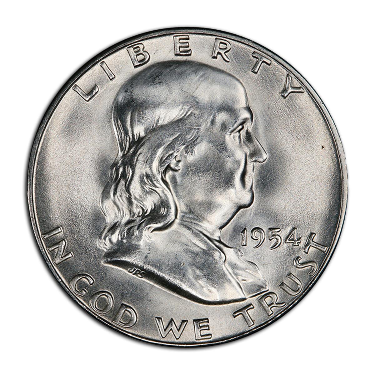 What is the condition of the 1954-S Franklin Half Dollar?