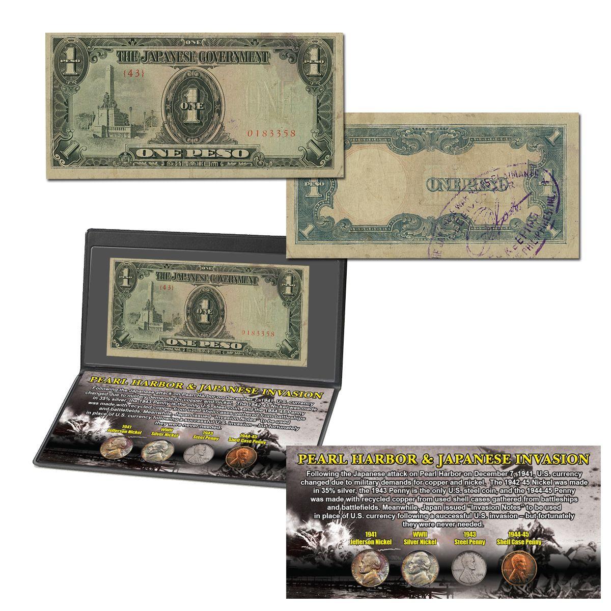 Pearl Harbor Coin Collection and Japanese Invasion Note Questions & Answers