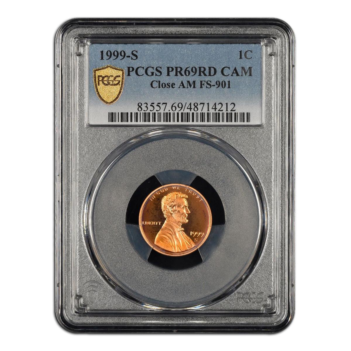 1999-S Lincoln Cent PCGS PR69RD CAM Close AM PCGS FS-901 Questions & Answers